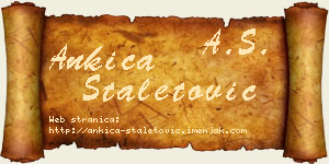 Ankica Staletović vizit kartica